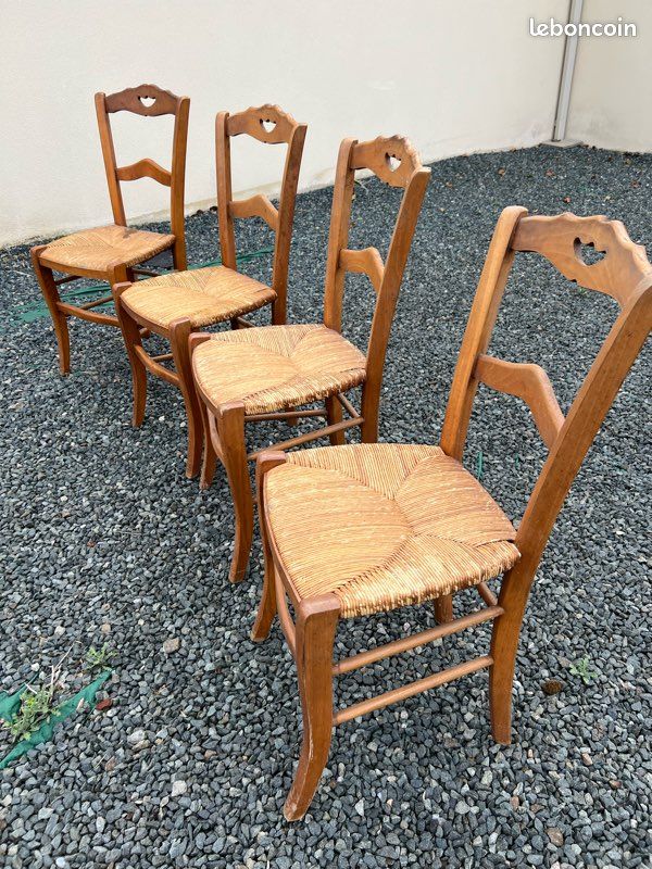 Lot de 4 chaises paillées (image 2)