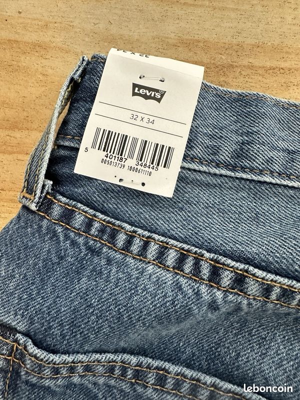 Jean Levi’s 501 Original Homme Bleu W32 L34 – Neuf avec Étiquettes (image 10)