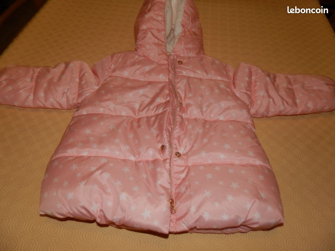 BLOUSON à CAPUCHE ROSE 23 mois (image 1)