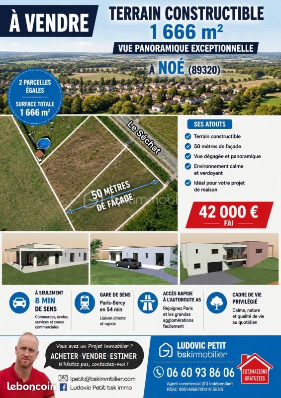 Terrain 1 666 m² Noe · à Noé · 42 000 €