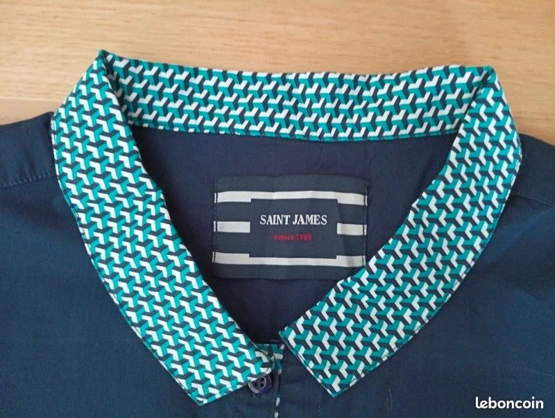 Haut Femme JM Collection En Coton, Taille XL, Bleu Intense, Manches 3/4, Neuf Avec étiquette