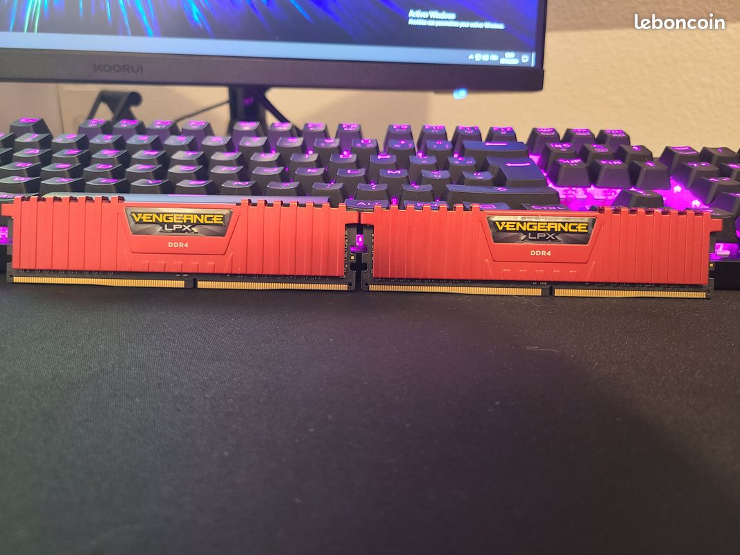 Corsair Vengeance LPX 8Go (2x4Go) DDR4 2133MHz C13 XMP 2.0 Kit de Mémoire Haute Performance - Rouge (image 1)