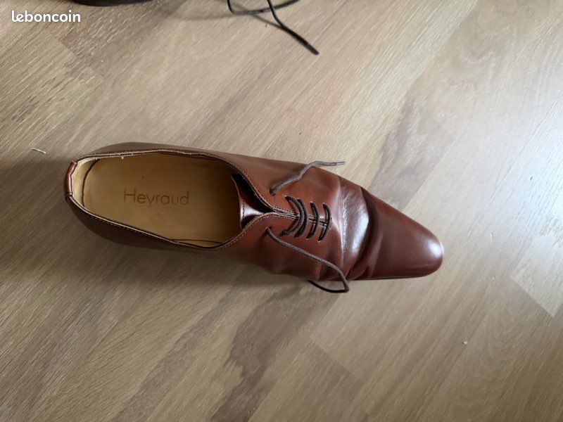Chaussures de ville Heyraud en cuir marron (image 2)