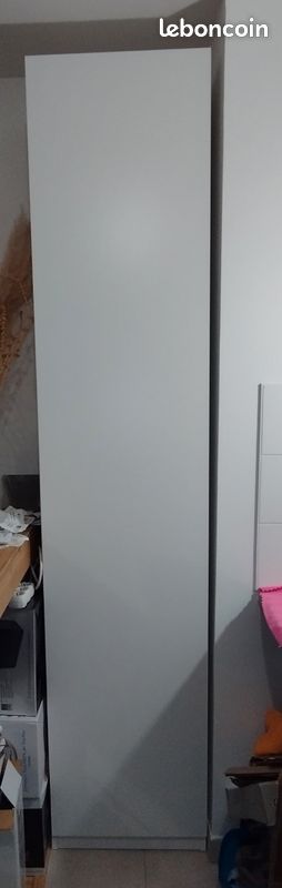 Armoire Ikea PAX avec porte et 6 étagères en bois blanc (image 1)
