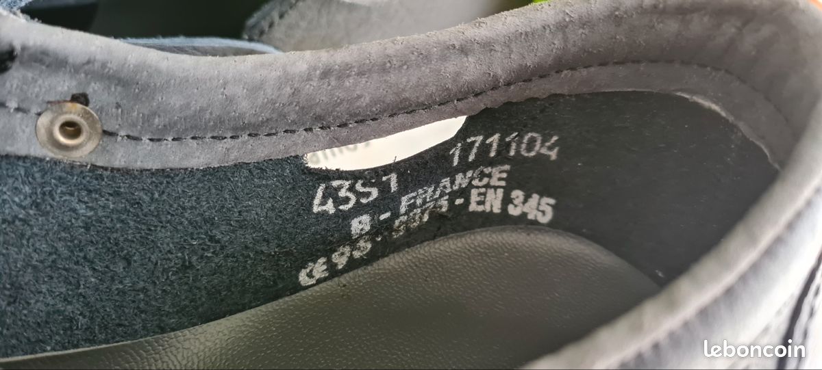Chaussures de sécurité "speciale été, grande chaleur " très agréable à porter, T43, état neuf (image 8)