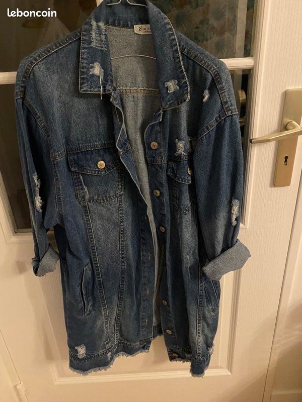 Longue veste en jean neuve (image 1)