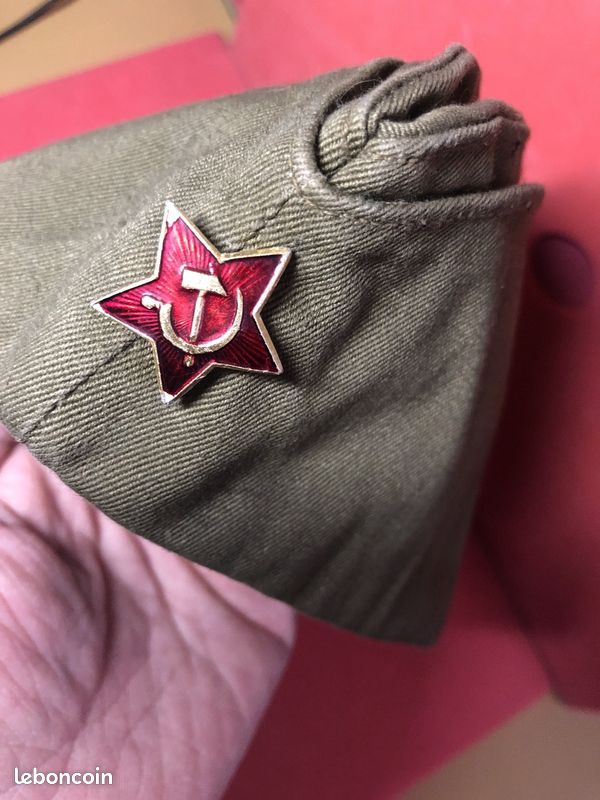 Calot Militaire Russe PILOTKA Armée Rouge - Taille 56, Couleur Verte, Coton, Neuf Sans étiquettes, Accessoire URSS