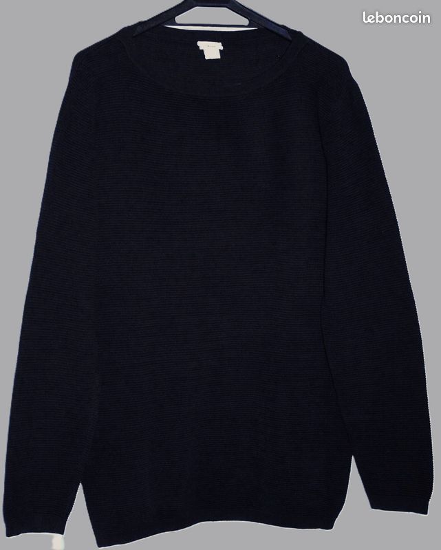 Pull zippé en coton bleu marine | NZA New Zealand Auckland