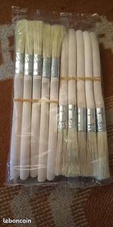 BOHUIZ Lot De 10 Pinceaux Plats Larges En Poils - Petits