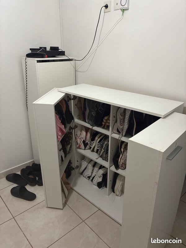 Meuble à chaussures blanc assez grand q sa (image 5)