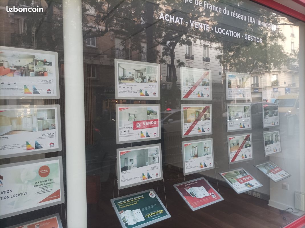 Lot 15 porte affiches lumineux pour agence immobilière (image 1)