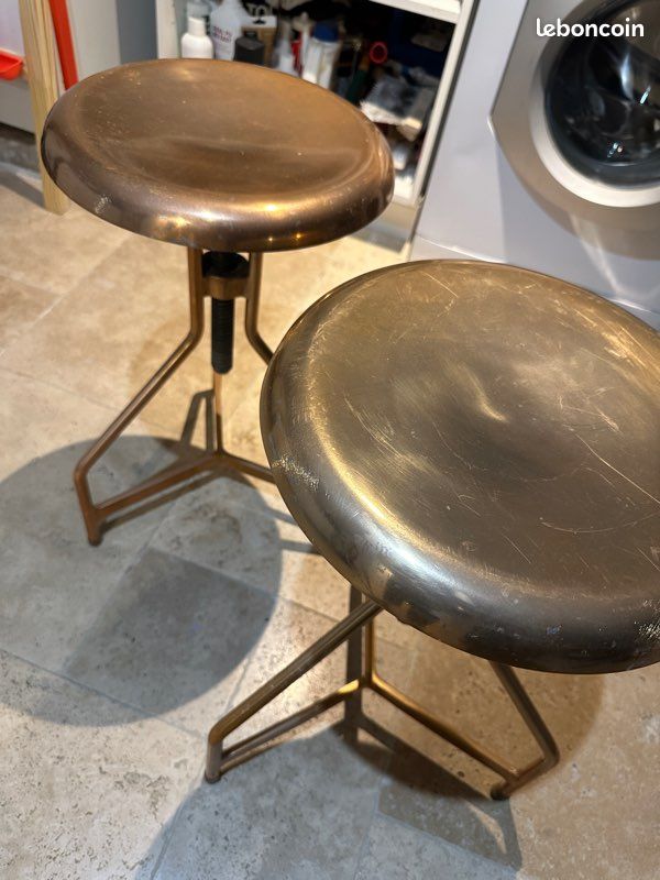Tabouret bar haut cuivre (image 2)