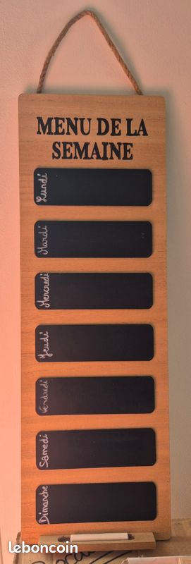 Tableau bois et ardoise “Menu de la semaine” (image 1)