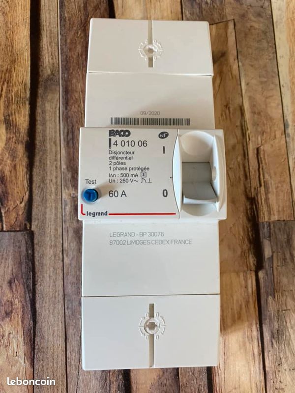 Disjoncteur differentiel 500 mA S 60A Legrand / BACO 401006 monophasé (image 3)