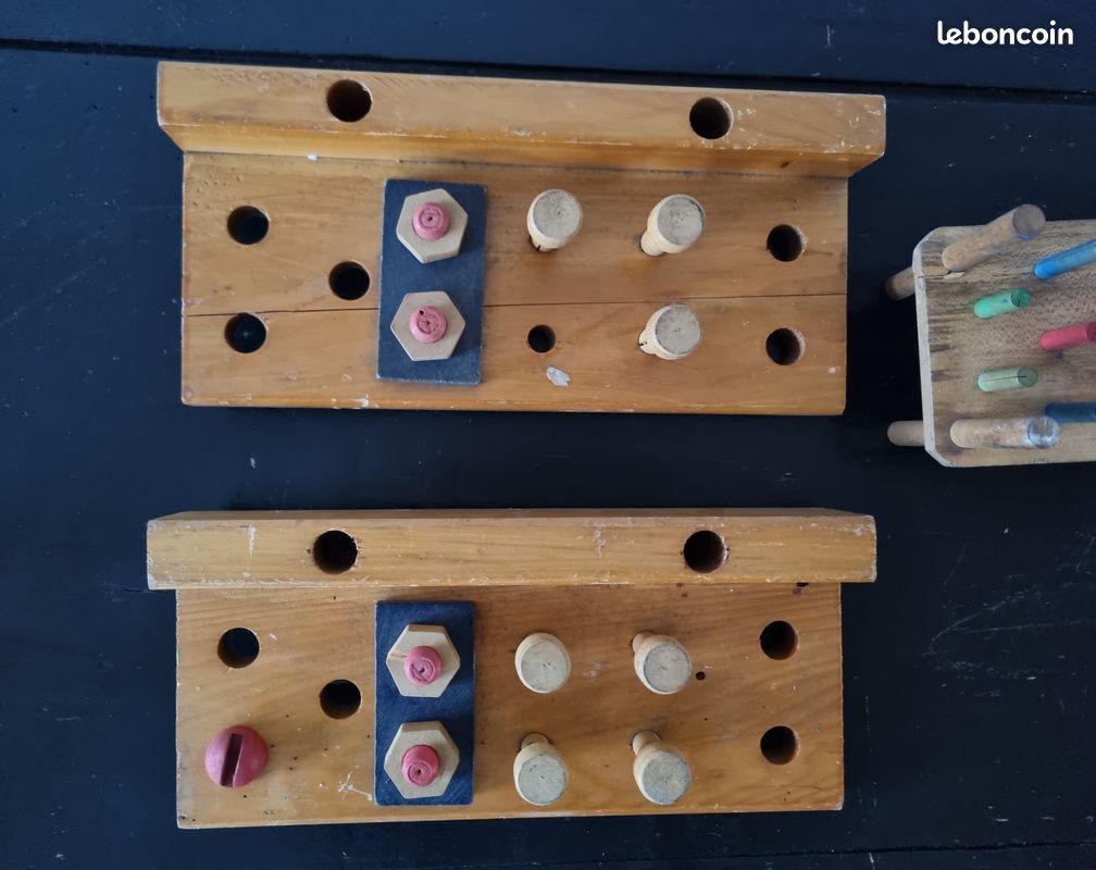 Lot De Jouets En Bois Anciens - Occasion - Collection