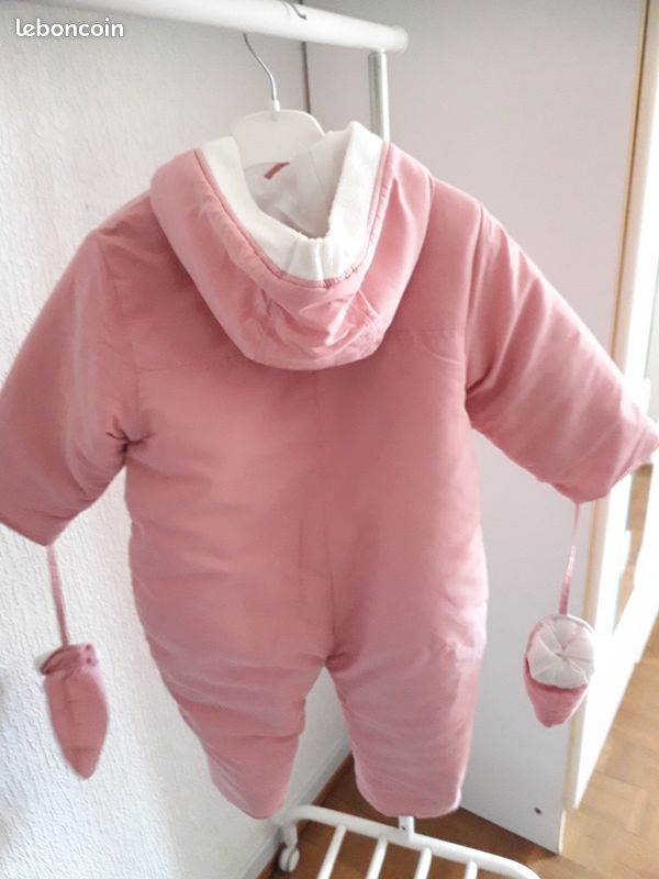 Combinaison doudoune rose 2 ans marque Baby Club C&A (image 2)