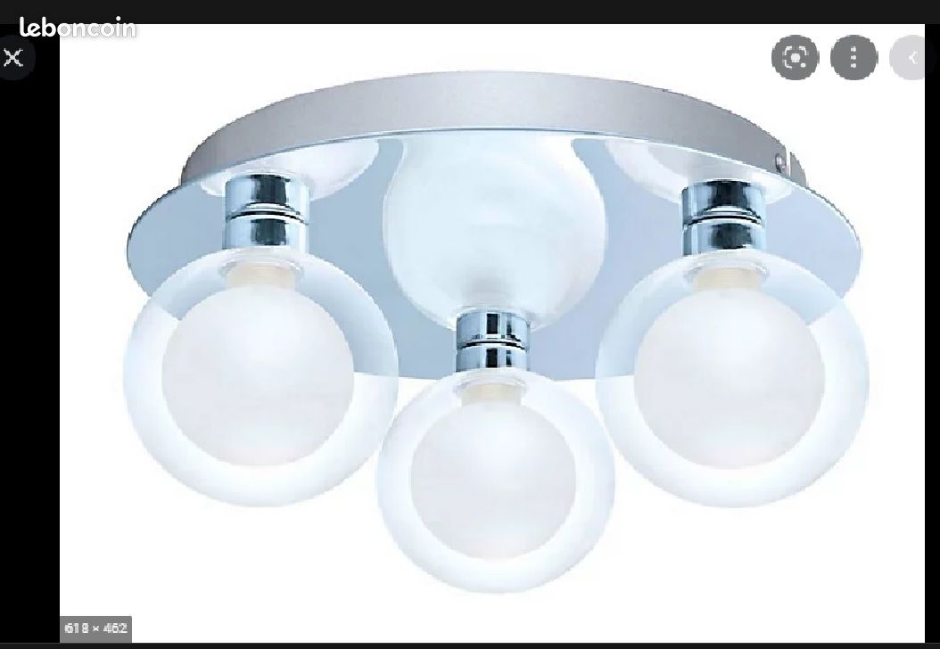 Lampe plafonnier double verre Colours Ducie (Castorama) (image 1)