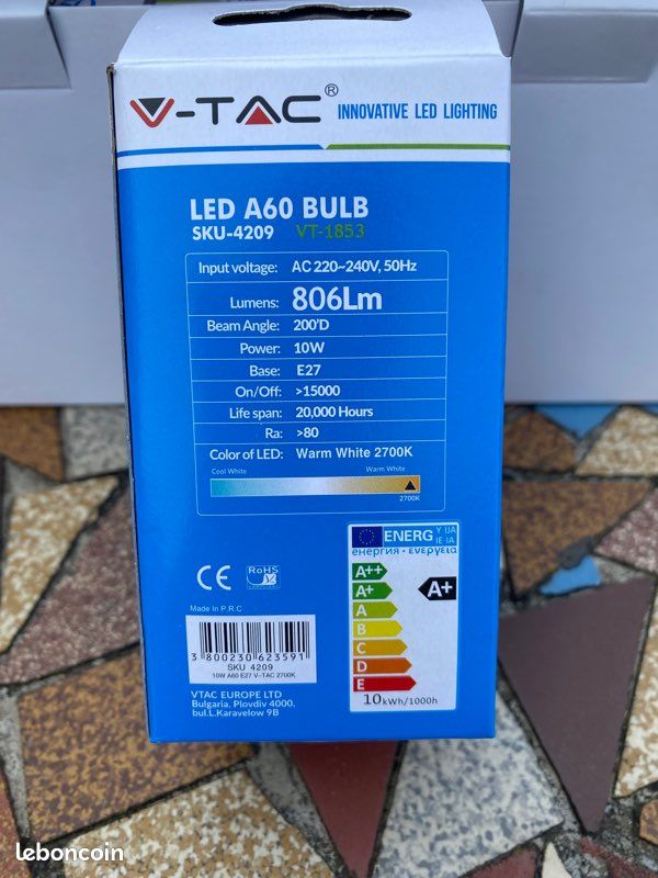 Lot 5 ampoules LED neuf (image 2)