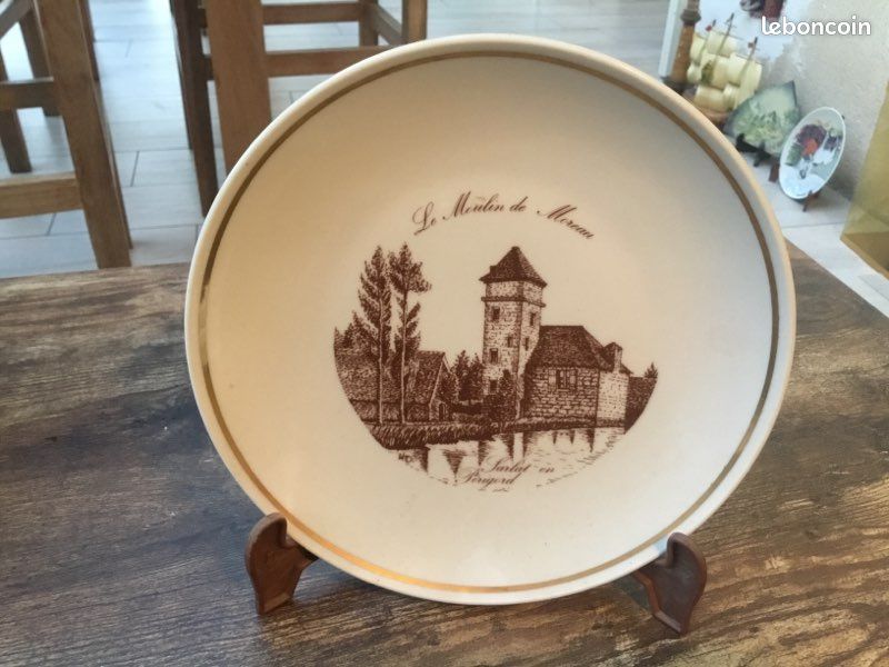 Assiette porcelaine et or fin (image 1)