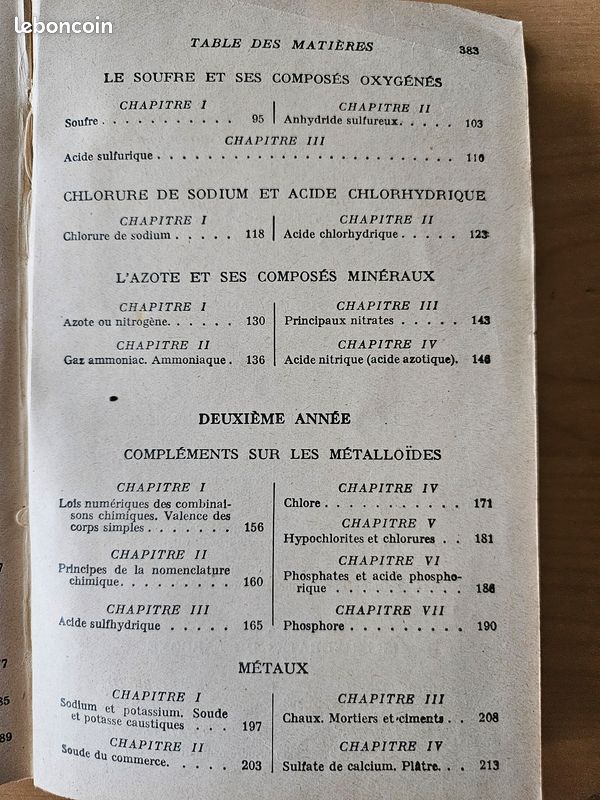 Chimie- Brevet élémentaire programme 1920 (image 16)