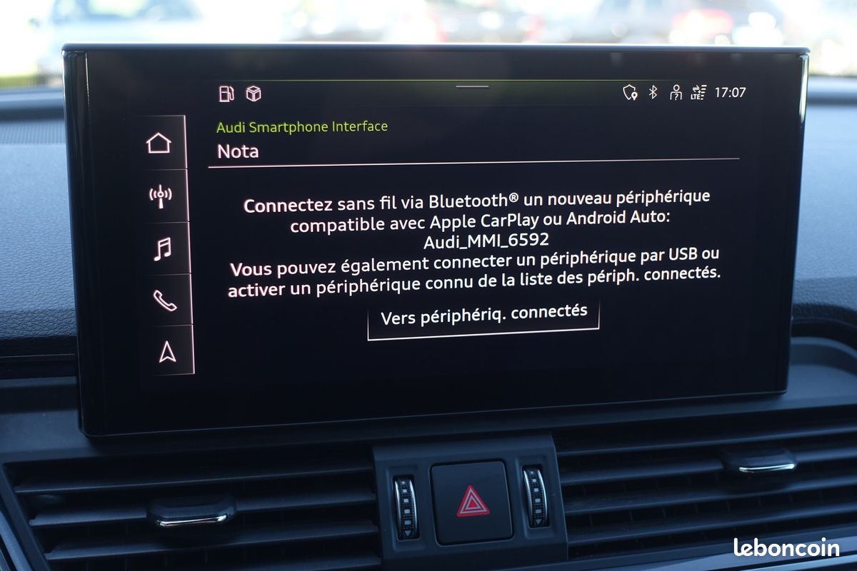 Q5 Sportback 50 Tfsi e S-Line Quattro S-Tronic Hybride Rechargeable 265ch Virtual cockpit/Cuir nappa sport chauffant/Toit ouvrant/Grd Gps/Carplay/Caméra/Hayon électrique/Attelage/1*Main/Garantie 12 mo (image 11)