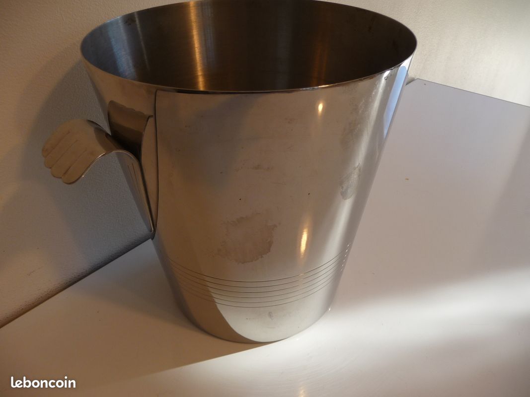 Petit Seau à Glaçons Létang Rémy - Inox Massif 18/10 - Vintage Art De La Table