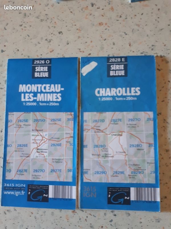Lot de 2cartes IGN (image 1)