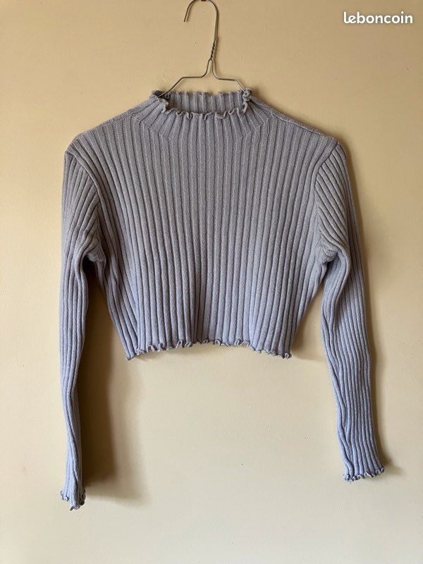 Pull ample à encolure ras-du-cou style anime pour filles