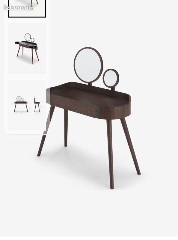 Coiffeuse made Odie chêne foncé (image 1)