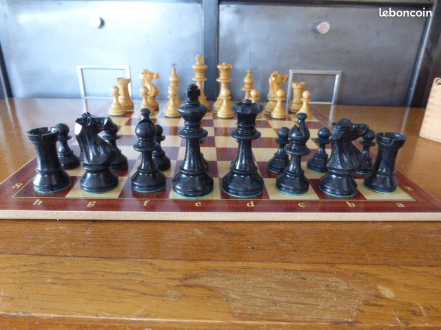 Jeu d'échecs Phidias HGP en buis, motif Staunton, ASPTT des années 1960 (image 10)