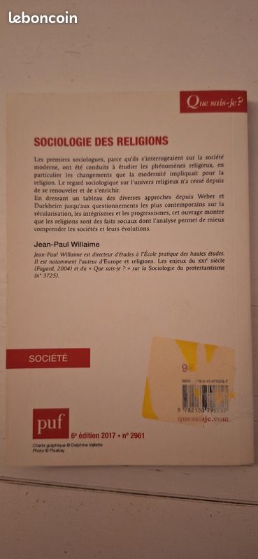 Sociologie des religions. Willaime (image 2)