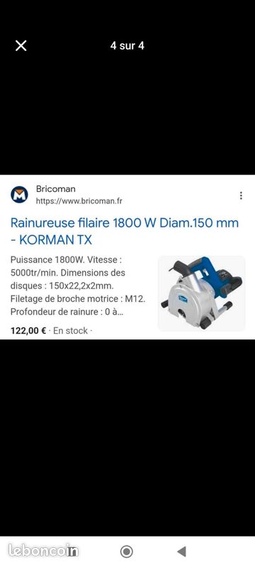 Rainureuse Korman (image 1)
