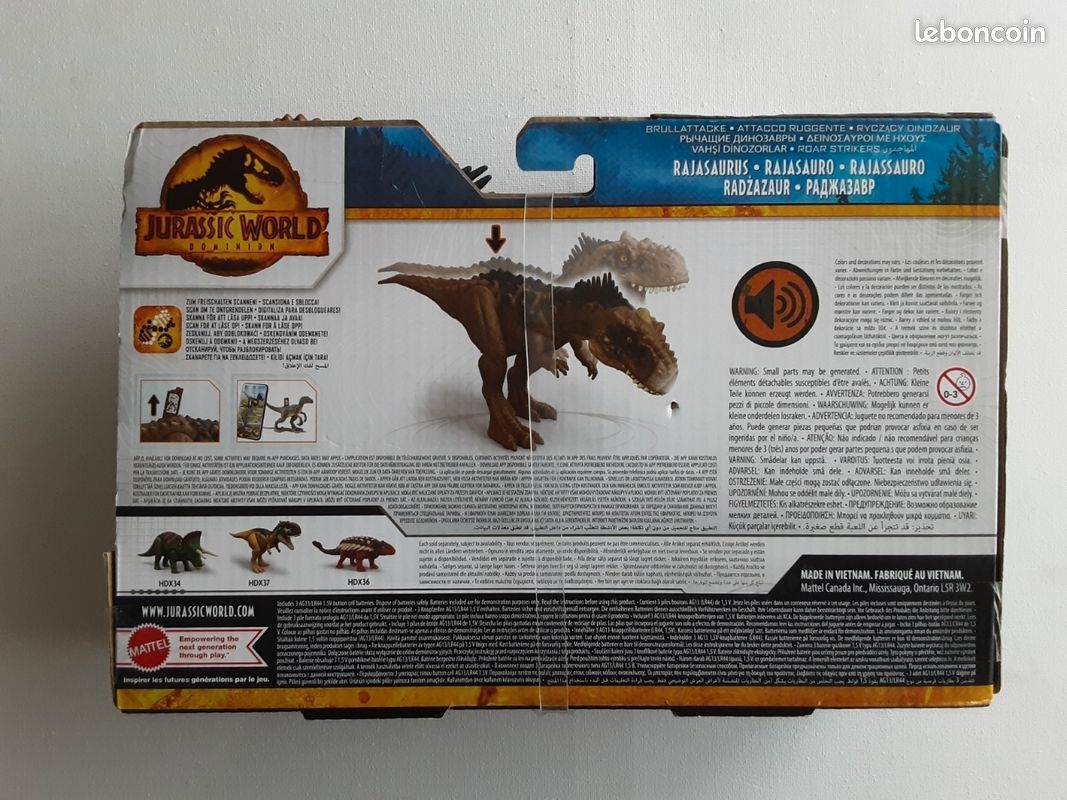 Jurassic world Figurine MATTEL - RAJASAURUS - Neuf dans sa boite, scellé (image 2)