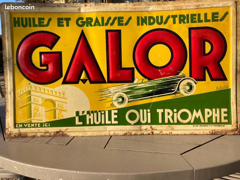 Plaque publicitaire année 1930 d’époque (image 1)