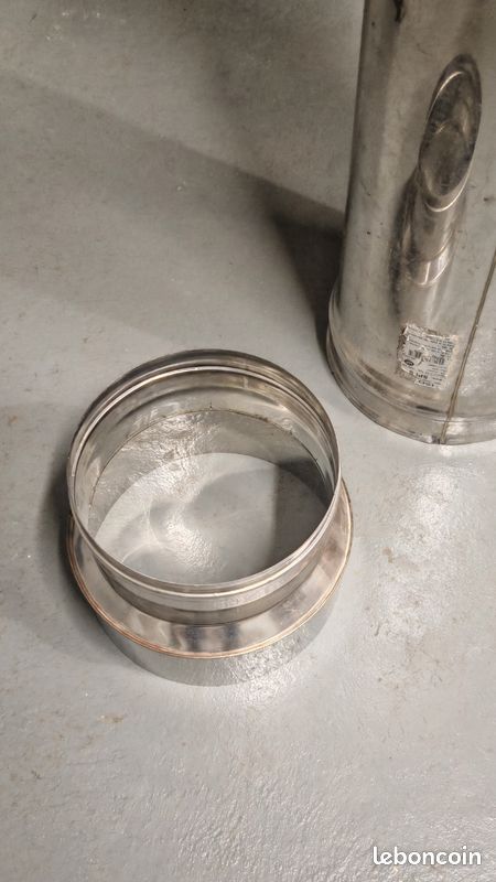 Conduit double paroi ISOTIP Spio Inox Ø230 + Réduction 230/200 – Neuf (image 4)