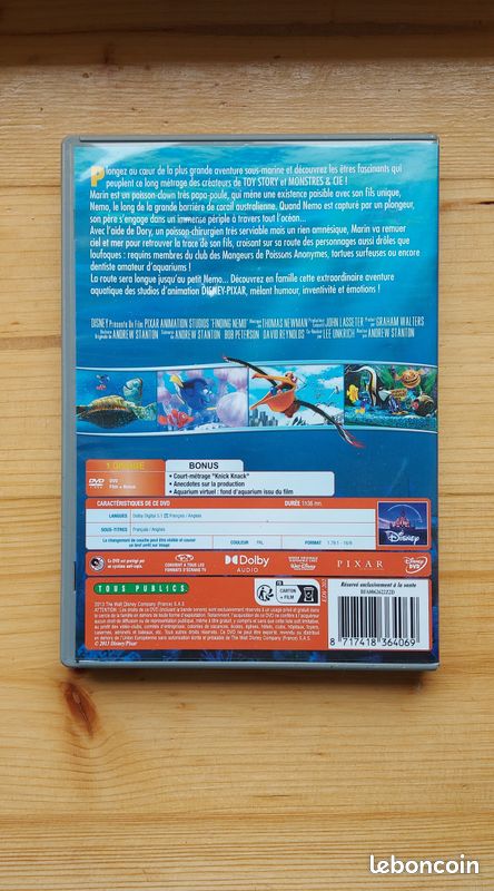 Dvd le monde de Nemo (image 2)