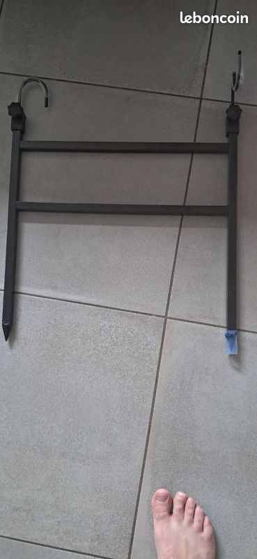 Support a double poteau pliable reglable Porte-canne a peche