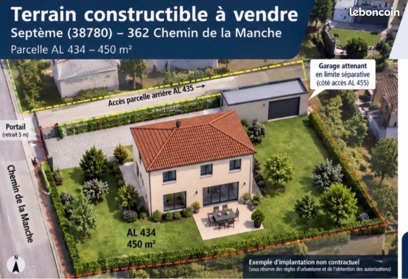 Terrain septeme · à Septème · 148 000 €