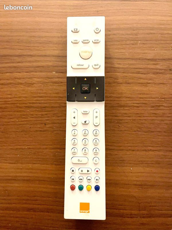 Télécommande Orange D'origine Pour Décodeur TV 6 - Occasion En Très Bon état, Fabriquée En France