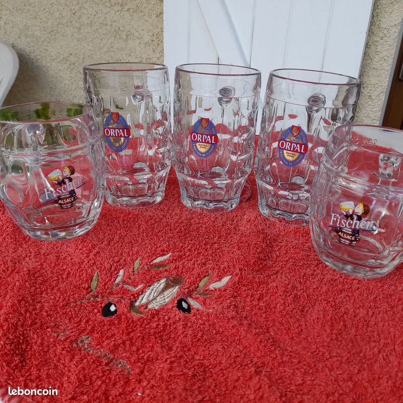 7 chopes à bière (image 1)