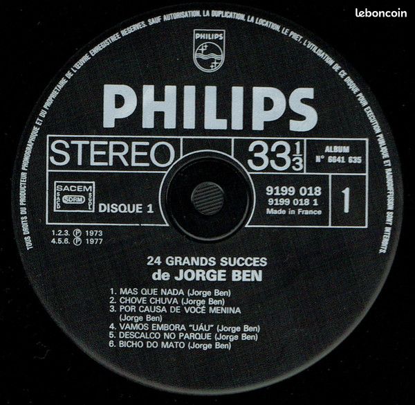 ♥🎼2x33t🇧🇷 ✦ Jorge Ben (Fio Maravilha) ✹ 1977 (image 4)