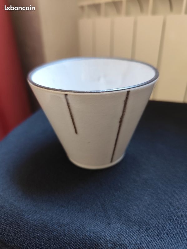 Cache-pot céramique blanc Pays-Bas années 50/60 (image 1)