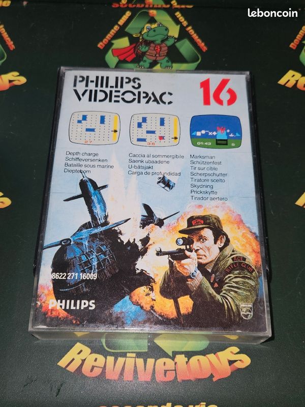 Jeu Vidéo Philips Videopac – 'Bataille Sous Marine' (Marksman Schützenfest) – Année 1980 – Bon état