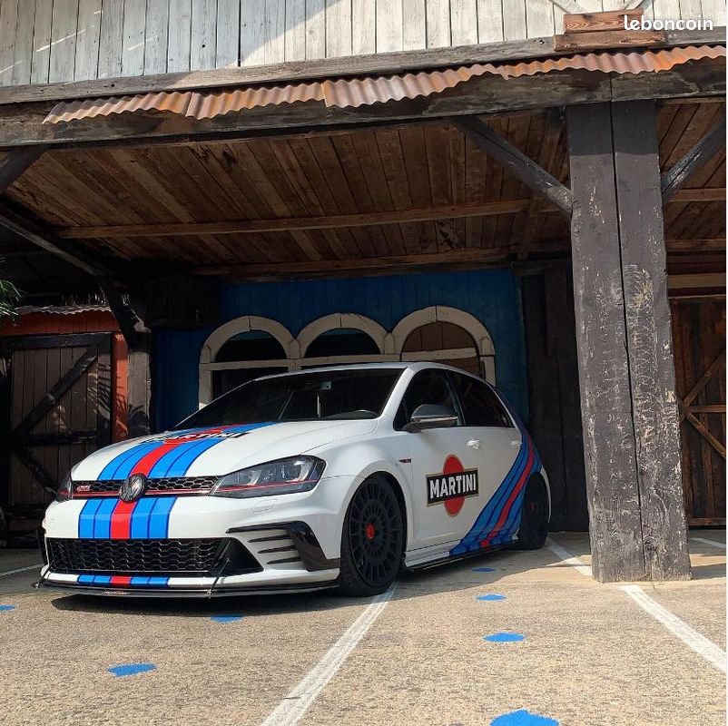 Kit deco compatible avec golf de 1 à 8 - sticker autocollant racing le mans - large avec vague martini racing - France
