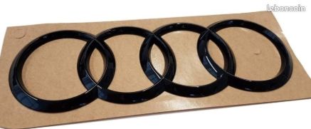 Logos Audi noir brillant – avant + arrière – neufs (image 1)