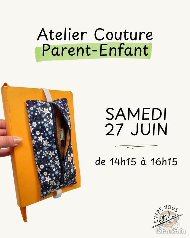 Atelier couture Parent-Enfant – Créer une TROUSSE MARQUE-PAGE pour la maîtresse (image 1)