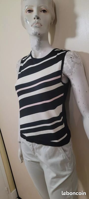 Débardeur (Top) En Soie Mélangée Noir Lola - Taille M/38 - Occasion Très Bon État