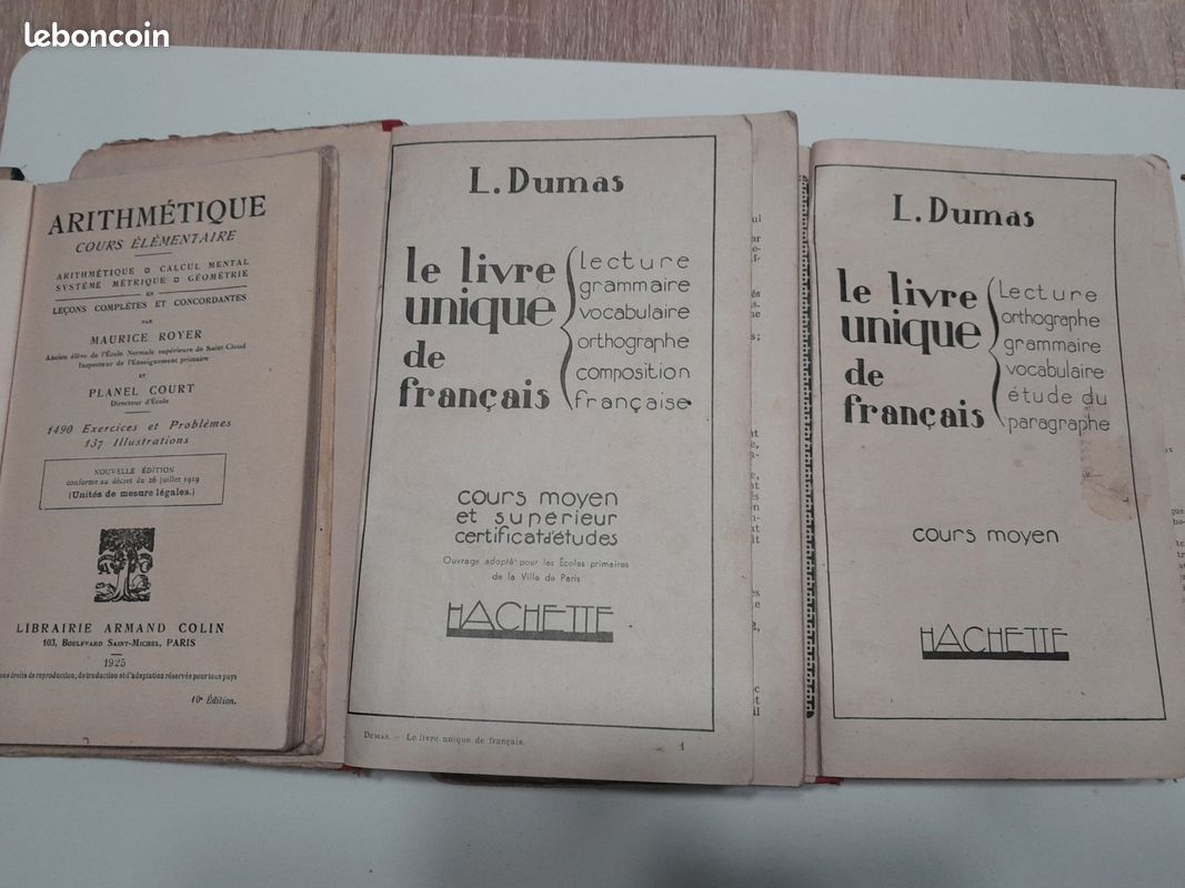 17 LIVRES ANCIENS : géométrie, sciences physiques et naturelles, chimie, arithmétique, français (image 5)