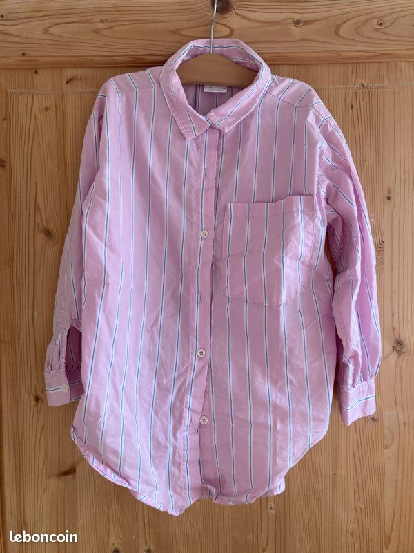 CHEMISE FLUIDE À RAYURES - Rose | France