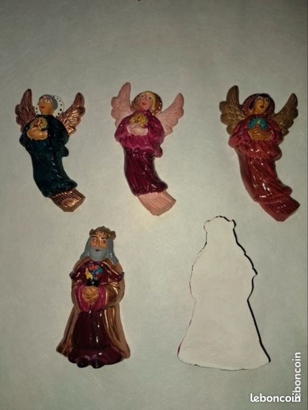 Lots Personnage crèche de Noël plâtre (image 5)